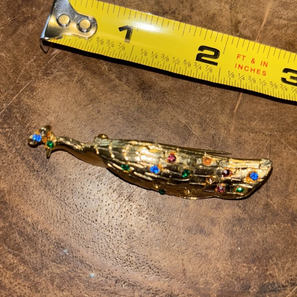 2 Brooches for 30 Gold Peacock Brooch with Colorful Gems
